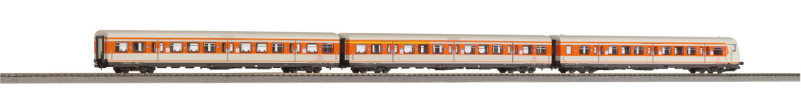 PIKO 58226 - H0 3-tlg Reisezugwagenset x-Wagen S-Bahn mit Steuerwagen der DB AG; Ep. V